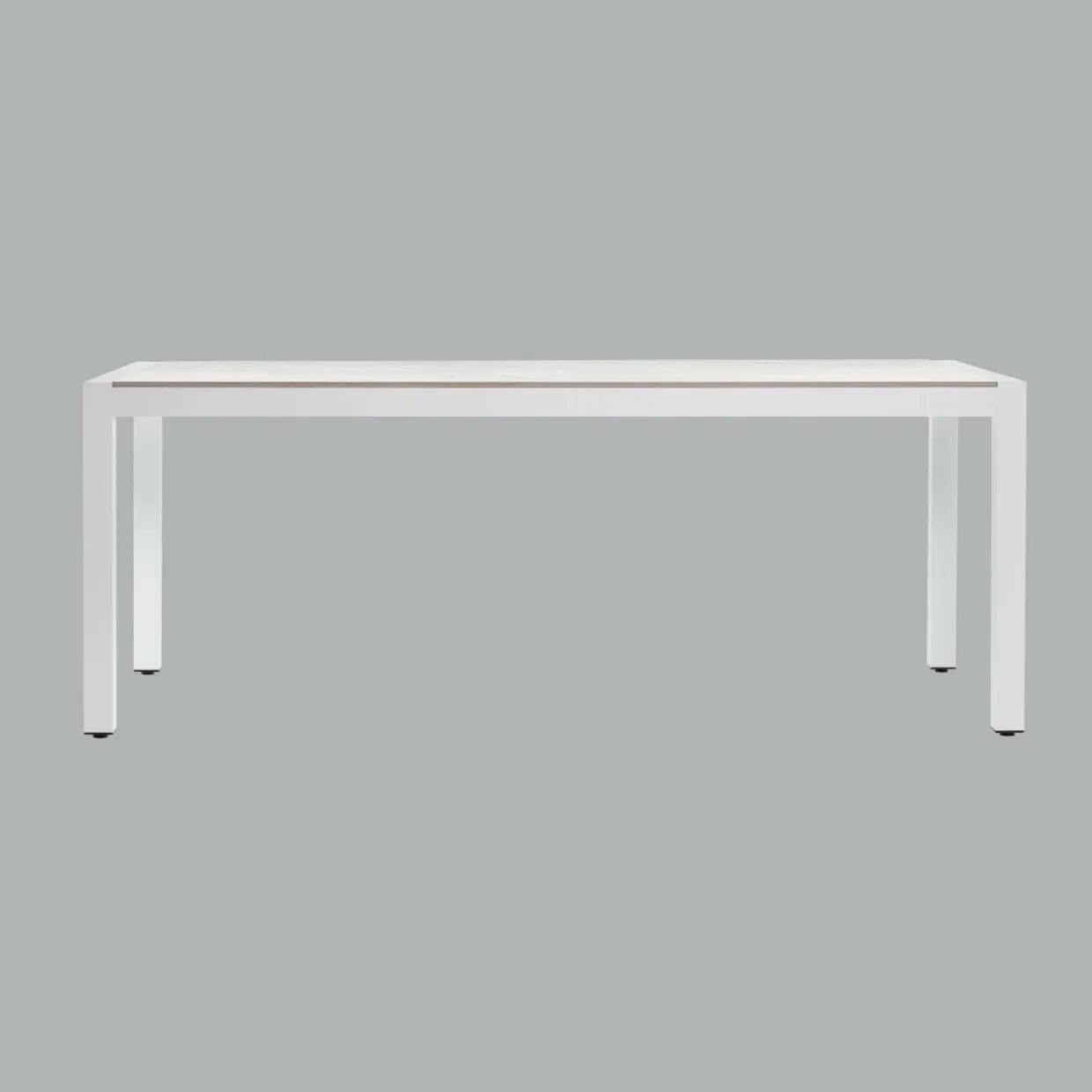 Table de jardin en aluminium et céramique 8 places (180 x 90 cm) Modena Blanc