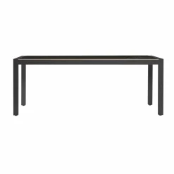 Table de jardin en aluminium et céramique 8 places (180 x 90 cm) Modena Noir marbré