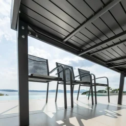 Table de jardin extensible aluminium 12 places (200/320 x 100 cm) Murano Gris anthracite