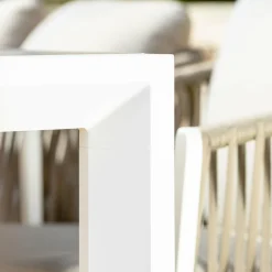 Table de jardin extensible en aluminium 12 places (195/300 x 96 cm) Amalfi Blanc