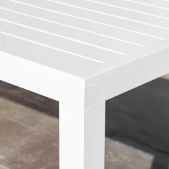 Table de jardin haute en aluminium 6 places (160 x H105 cm) Murano Blanc