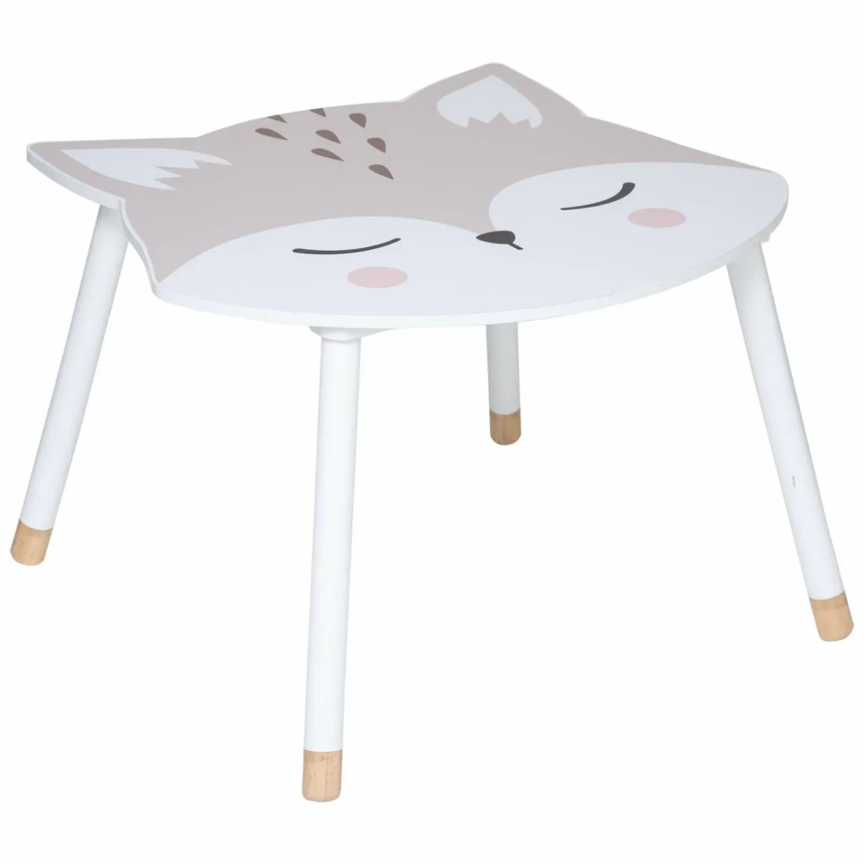 Table enfant bois (H43 cm) Douceur Renard Blanche