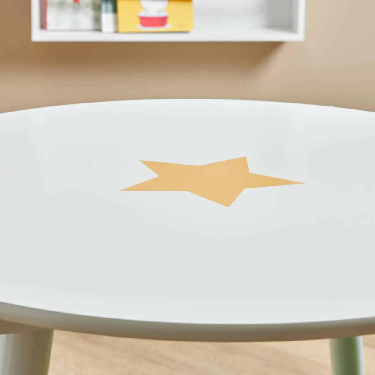 Table enfant bois (H44 cm) Stars Blanche