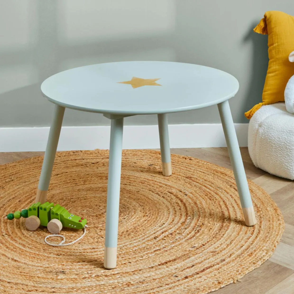 Table enfant bois (H44 cm) Stars Verte