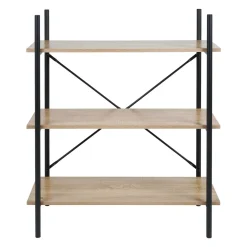 Étagère 3 niveaux bois et métal (H96.5 cm) Lola Noire
