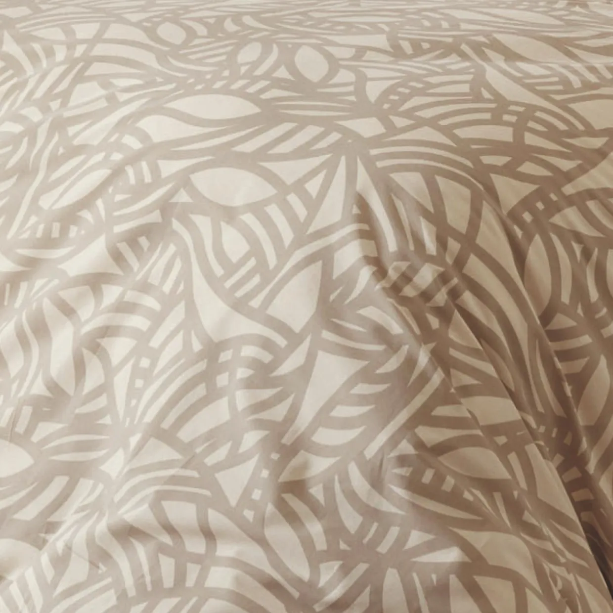 Taie de traversin coton lavé (L200 cm) Séréna Beige