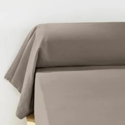 Taie de traversin flanelle de coton (L185 cm) Nina Ficelle
