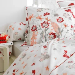 Taie de traversin percale de coton (L200 cm) Petite folie Rouge