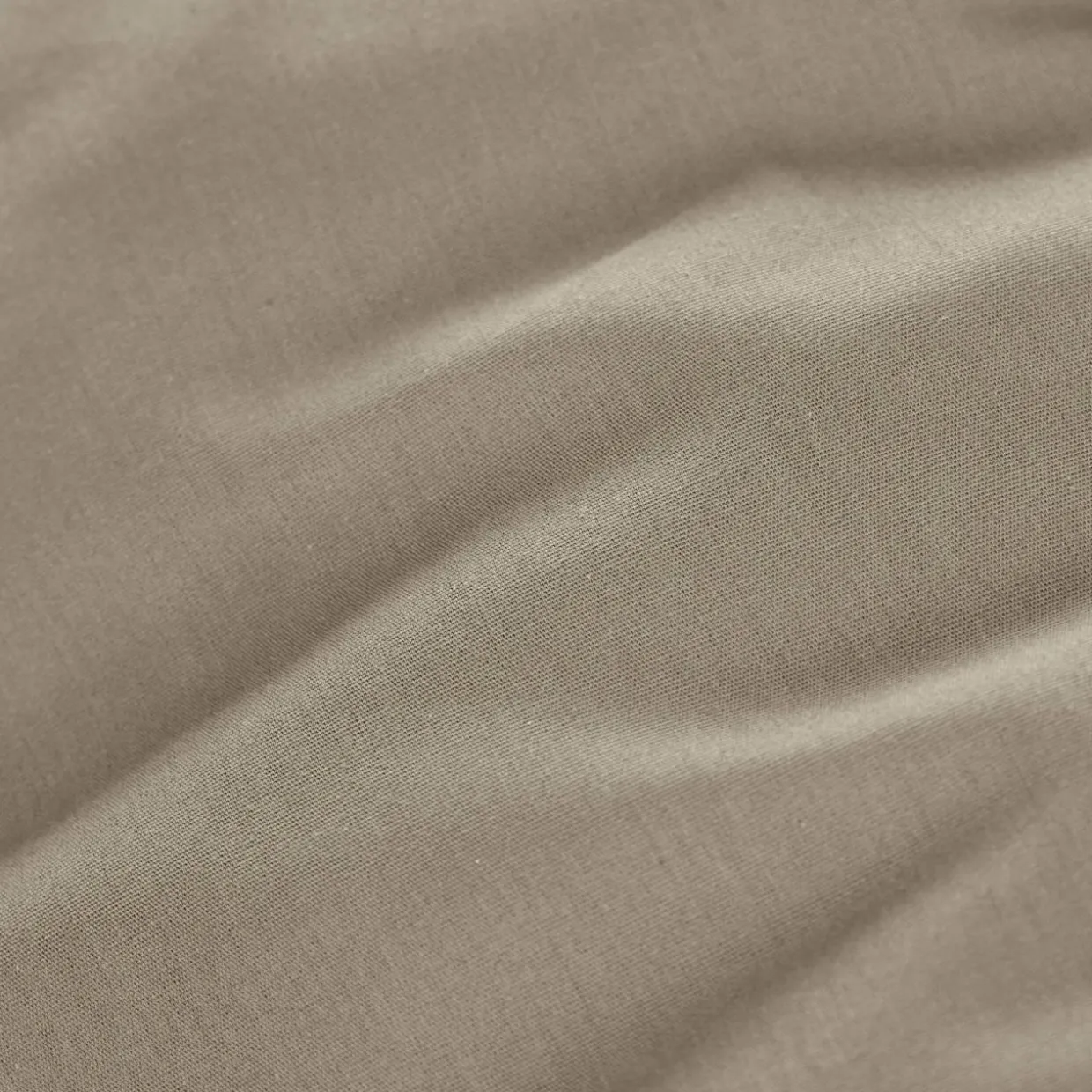 Taie de traversin percale de coton (L185 cm) Cali Taupe