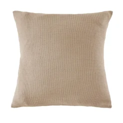 Taie d'oreiller Carrée coton nid d'abeille (80 x 80 cm) Eva Ficelle