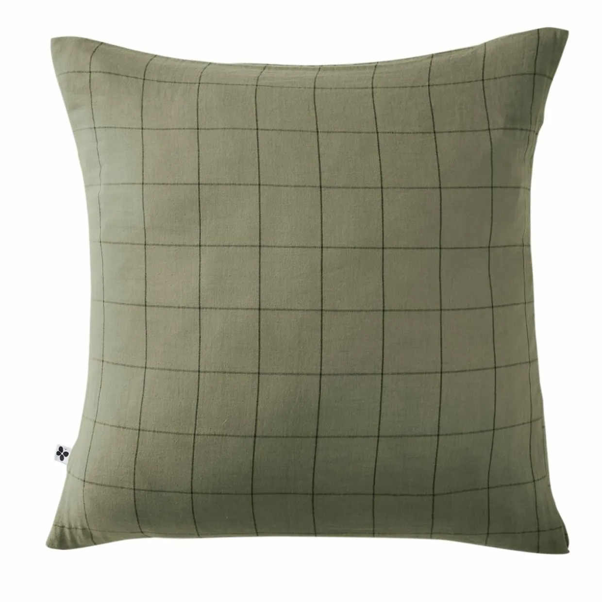 Taie d'oreiller carrée gaze de coton (60 x 60 cm) Gaïa Match Vert romarin