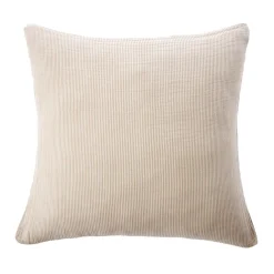 Taie d'oreiller Carrée gaze de coton (80 x 80 cm) Gaïa rayures Ficelle