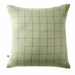 Taie d'oreiller carrée gaze de coton (60 x 60 cm) Gaïa Match Vert tilleul