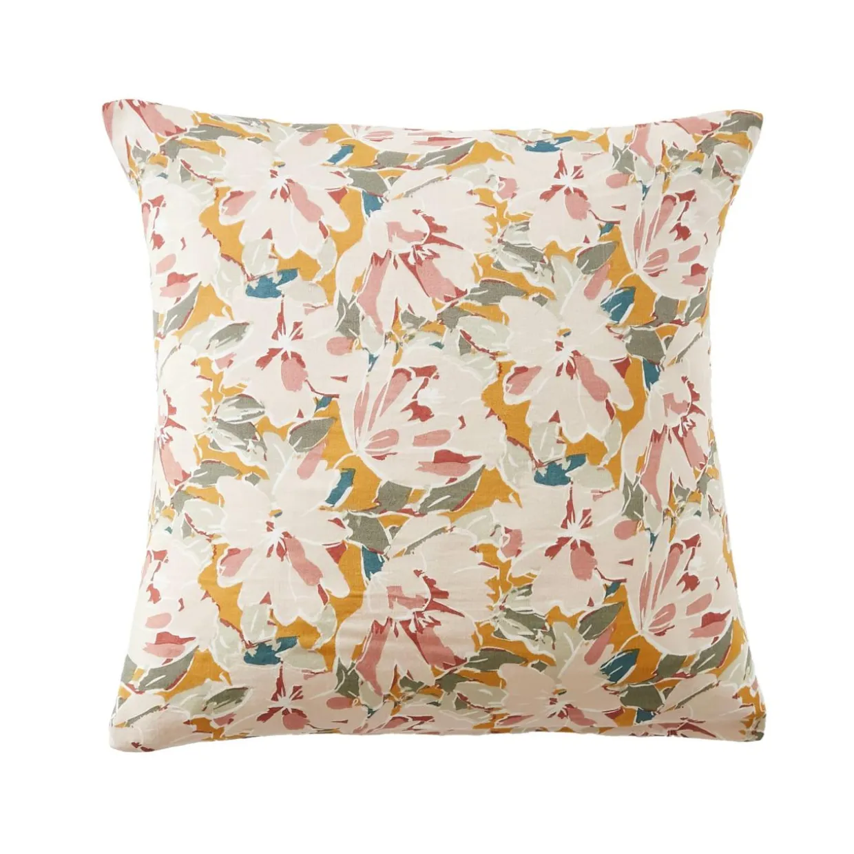 Taie d'oreiller carrée gaze de coton (60 x 60 cm) April Multicolore