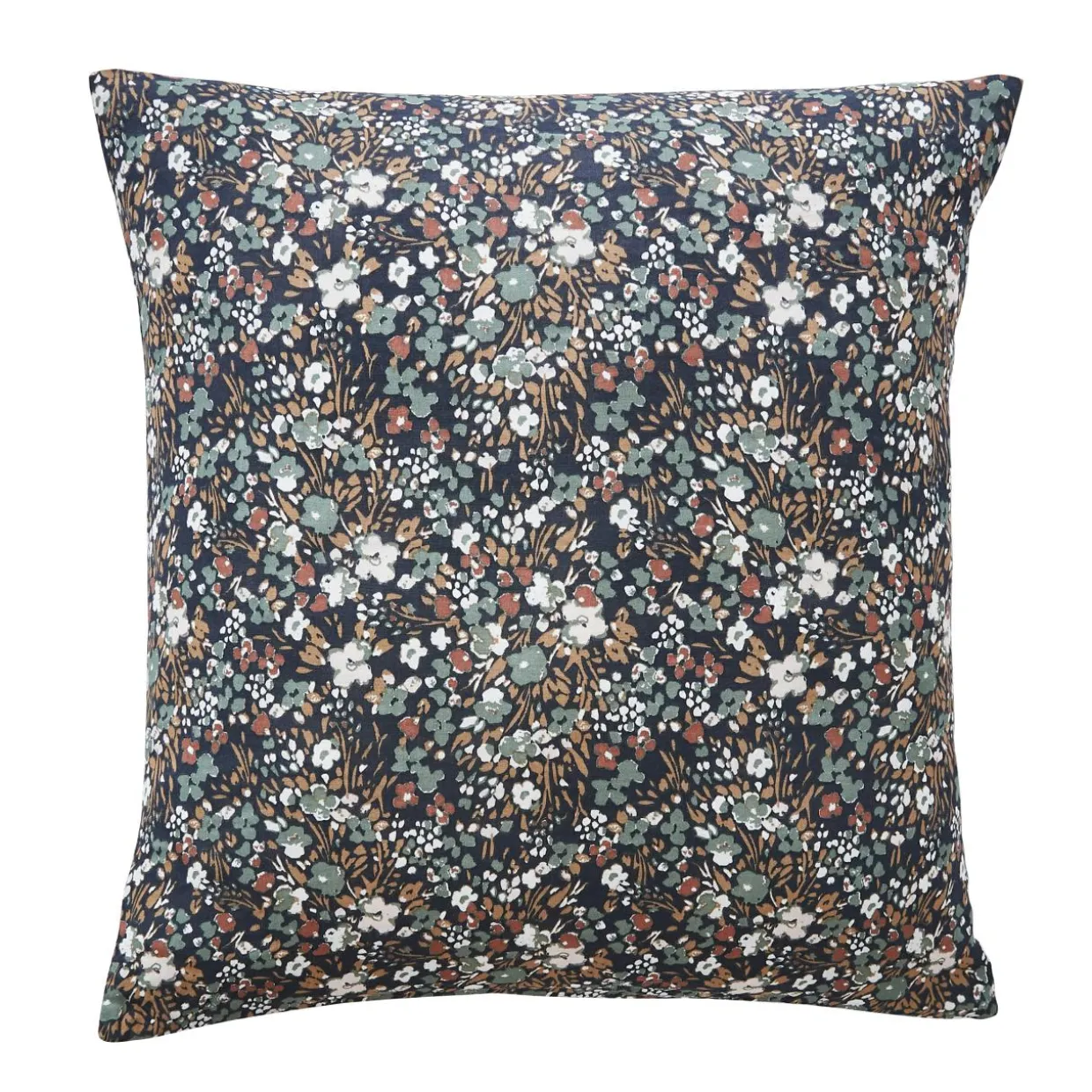 Taie d'oreiller carrée gaze de coton (60 x 60 cm) Constance Bleu nuit