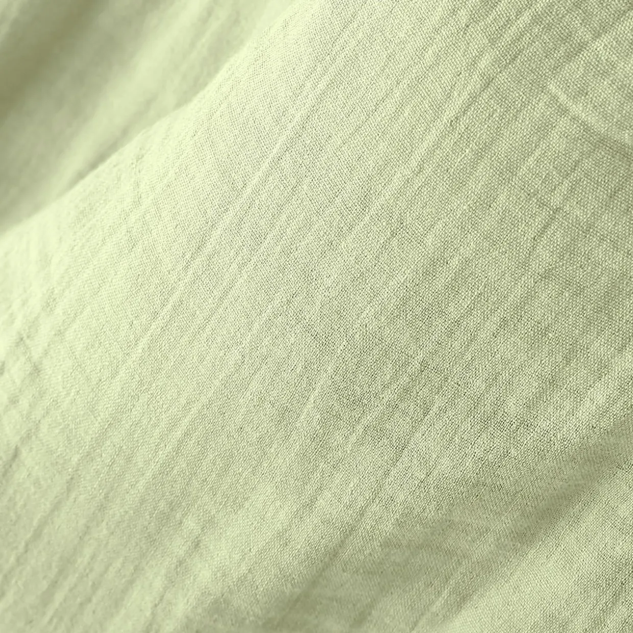 Taie d'oreiller carrée gaze de coton (60 x 60 cm) Gaïa Vert tilleul
