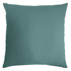 Taie d'oreiller carrée gaze de coton (60 x 60 cm) Gaïa Bleu canard