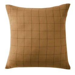 Taie d'oreiller carrée gaze de coton (60 x 60 cm) Gaïa Match Camel