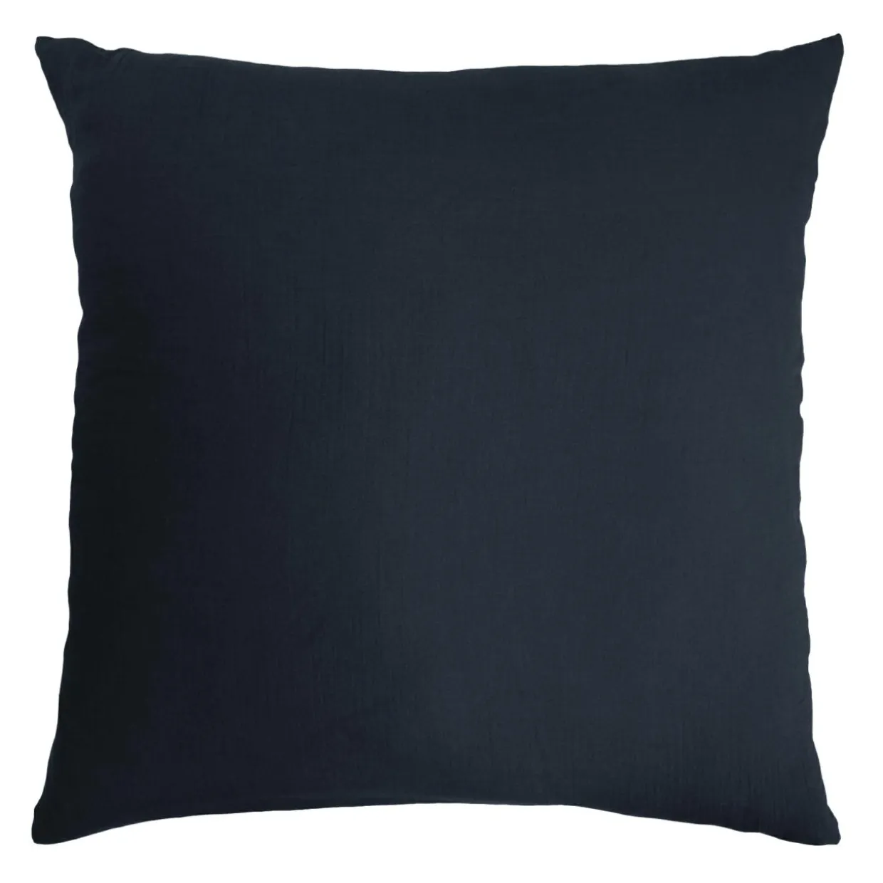 Taie d'oreiller carrée gaze de coton (80 x 80 cm) Gaïa Bleu nuit