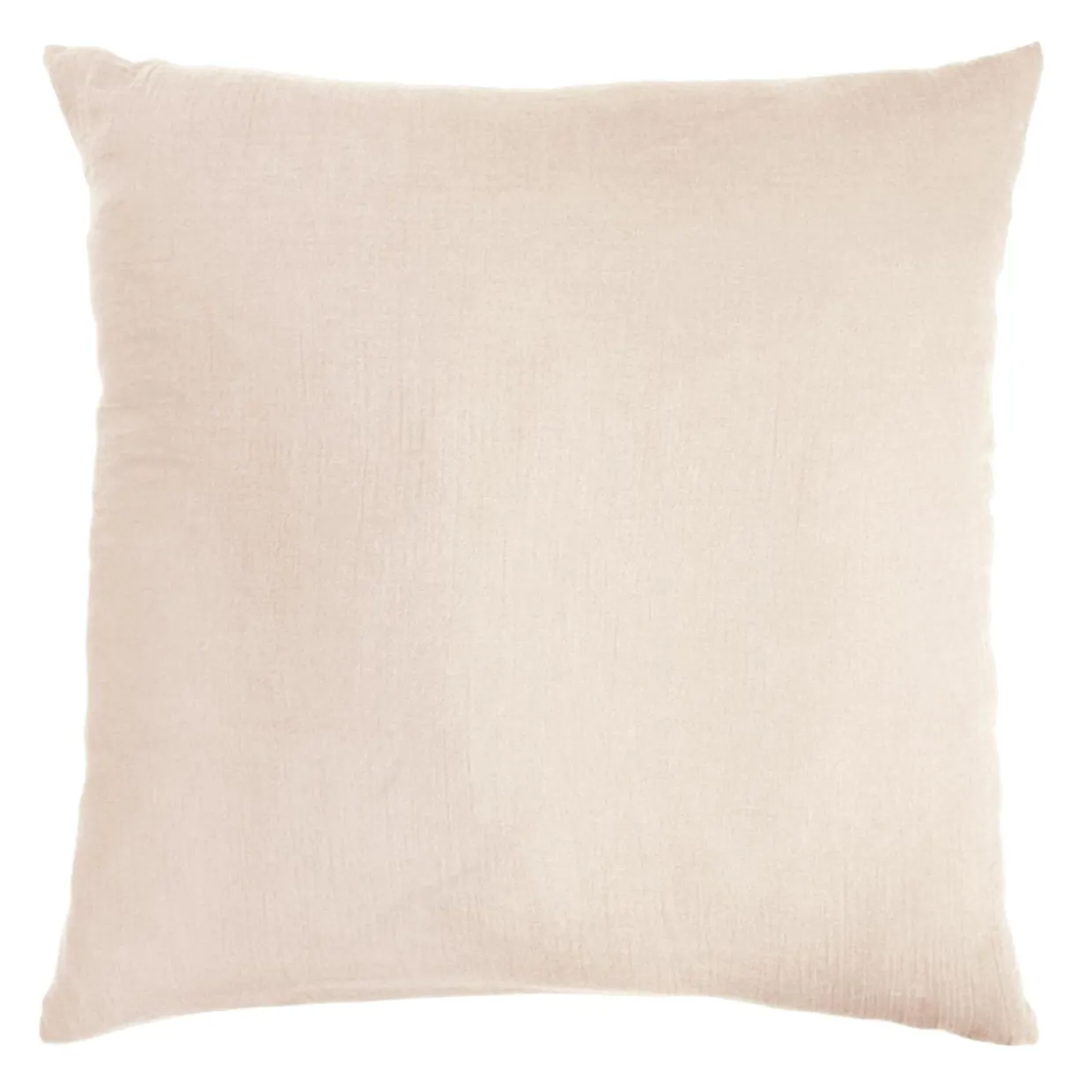 Taie d'oreiller carrée gaze de coton (80 x 80 cm) Gaïa Rose poudré