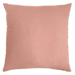 Taie d'oreiller carrée gaze de coton (80 x 80 cm) Gaïa Rose pêche