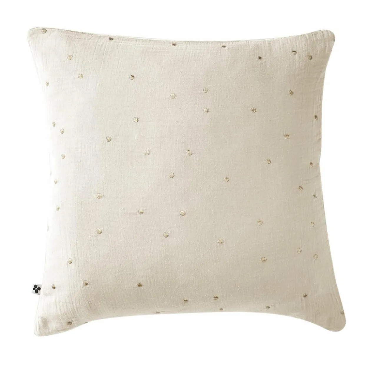 Taie d'oreiller carrée gaze de coton (60 x 60 cm) Gaïa Chic Beige pampa