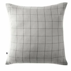 Taie d'oreiller carrée gaze de coton (60 x 60 cm) Gaïa Match Gris nuage