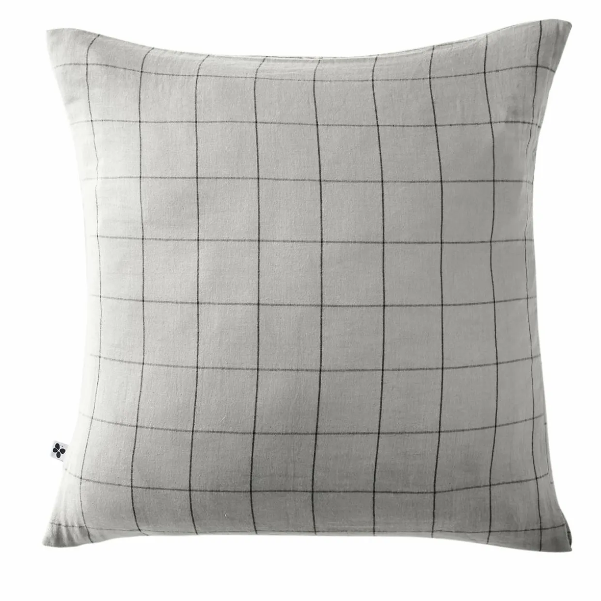 Taie d'oreiller carrée gaze de coton (60 x 60 cm) Gaïa Match Gris nuage