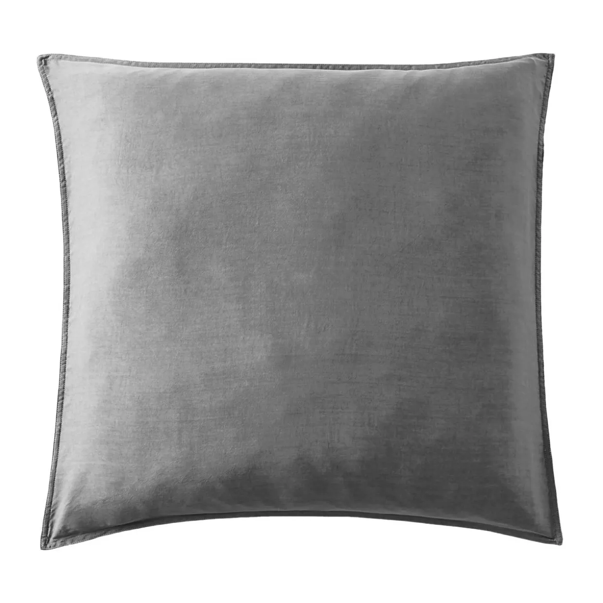Taie d'oreiller carrée lyocell Tencel™ lavé (80 x 80 cm) Olivia Gris granit