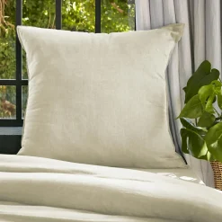 Taie d'oreiller carrée lyocell Tencel™ lavé (80 x 80 cm) Olivia Beige pampa