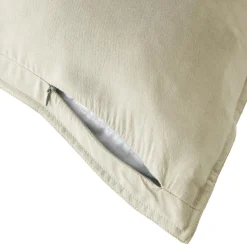 Taie d'oreiller carrée lyocell Tencel™ lavé (80 x 80 cm) Olivia Beige pampa