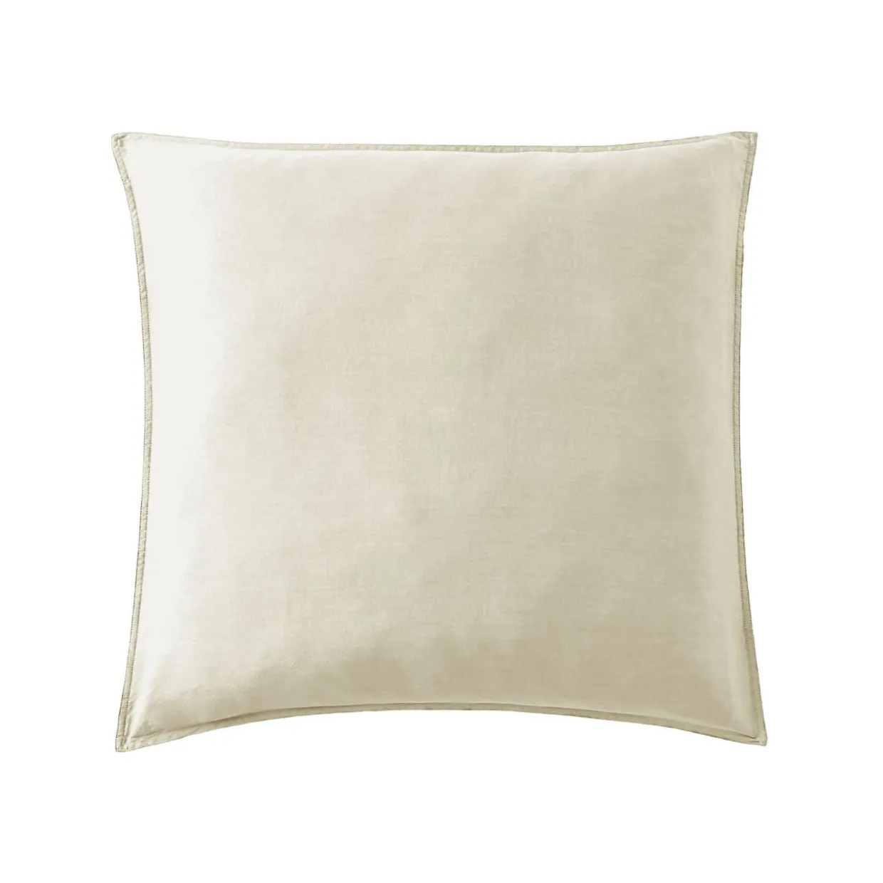 Taie d'oreiller carrée lyocell Tencel™ lavé (63 x 63 cm) Olivia Beige pampa