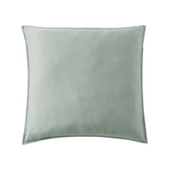 Taie d'oreiller carrée lyocell Tencel™ lavé (63 x 63 cm) Olivia Vert eucalyptus