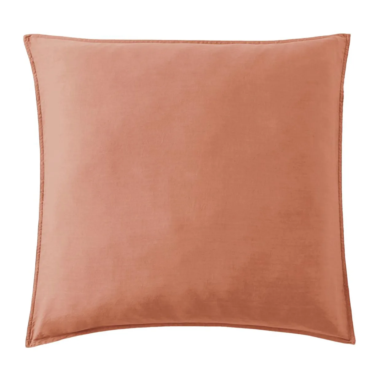 Taie d'oreiller carrée lyocell Tencel™ lavé (80 x 80 cm) Olivia Terracotta