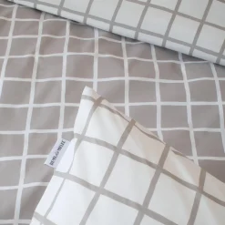 Taie d'oreiller carrée percale de coton (65 x 65 cm) Max Grise