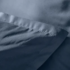 Taie d'oreiller carrée percale de coton (80 x 80 cm) Cali Bleu marine