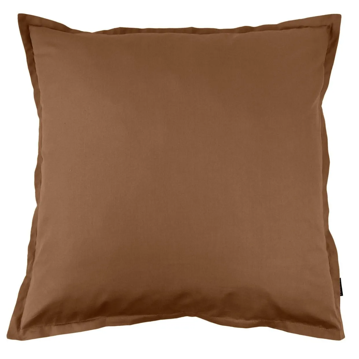 Taie d'oreiller carrée percale de coton (80 x 80 cm) Cali Marron chocolat