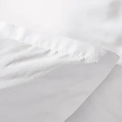 Taie d'oreiller carrée percale de coton (65 x 65 cm) Cali Blanc