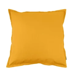 Taie d'oreiller carrée percale de coton (65 x 65 cm) Cali Jaune moutarde