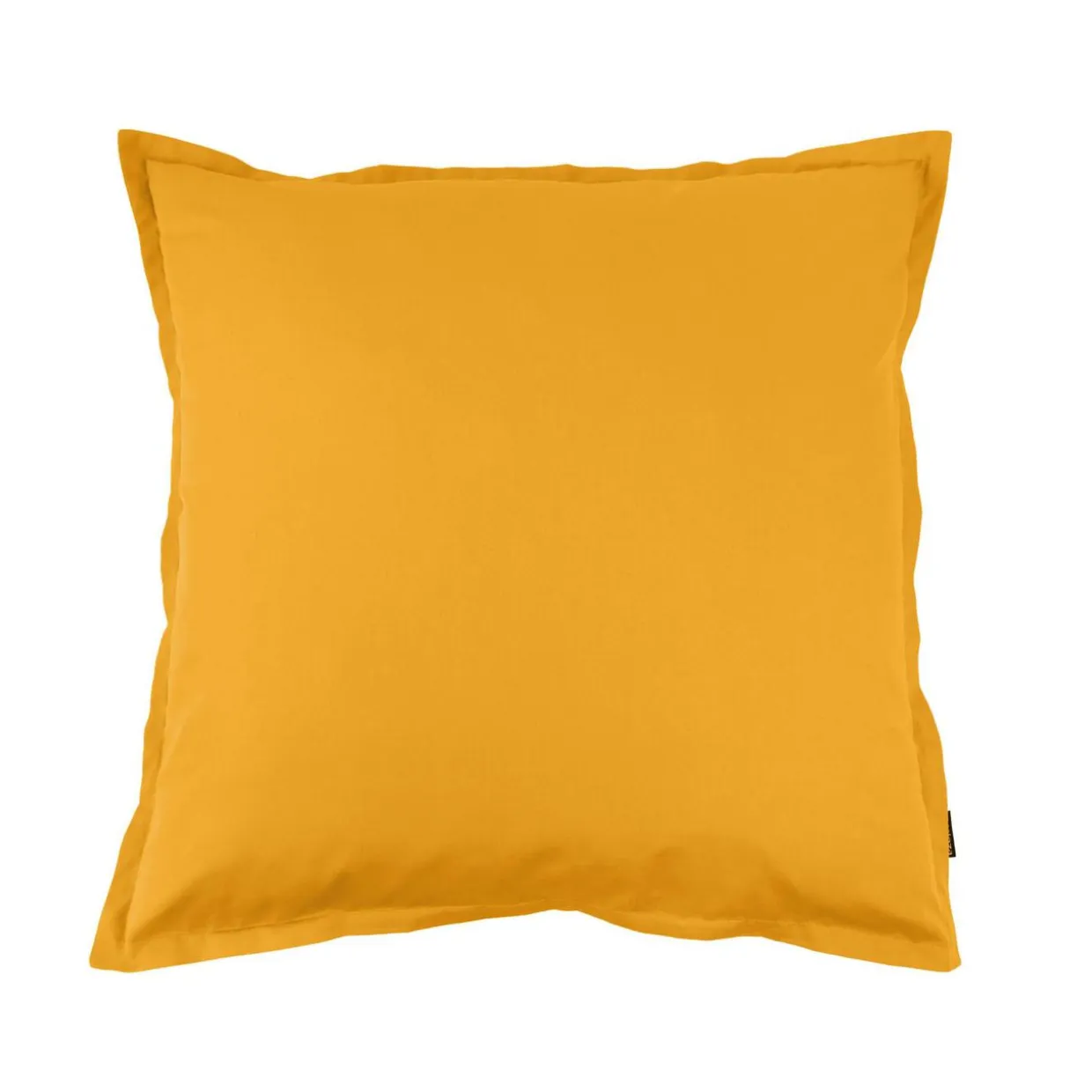 Taie d'oreiller carrée percale de coton (65 x 65 cm) Cali Jaune moutarde