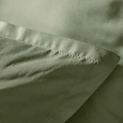 Taie d'oreiller carrée percale de coton (80 x 80 cm) Cali Vert romarin