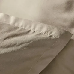 Taie d'oreiller carrée percale de coton (80 x 80 cm) Cali Taupe