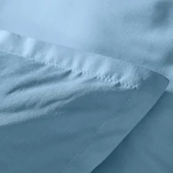 Taie d'oreiller carrée percale de coton (65 x 65 cm) Cali Bleu ciel