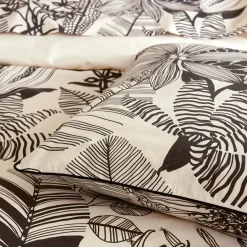 Taie d'oreiller carrée percale de coton (65 x 65 cm) Alba Noire
