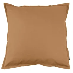 Taie d'oreiller carrée percale de coton (80 x 80 cm) Cali Camel