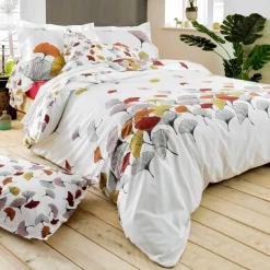 Taie d'oreiller carrée percale de coton (65 x 65 cm) Ginkgo Multicolore
