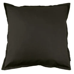 Taie d'oreiller carrée percale de coton (80 x 80 cm) Cali Noire