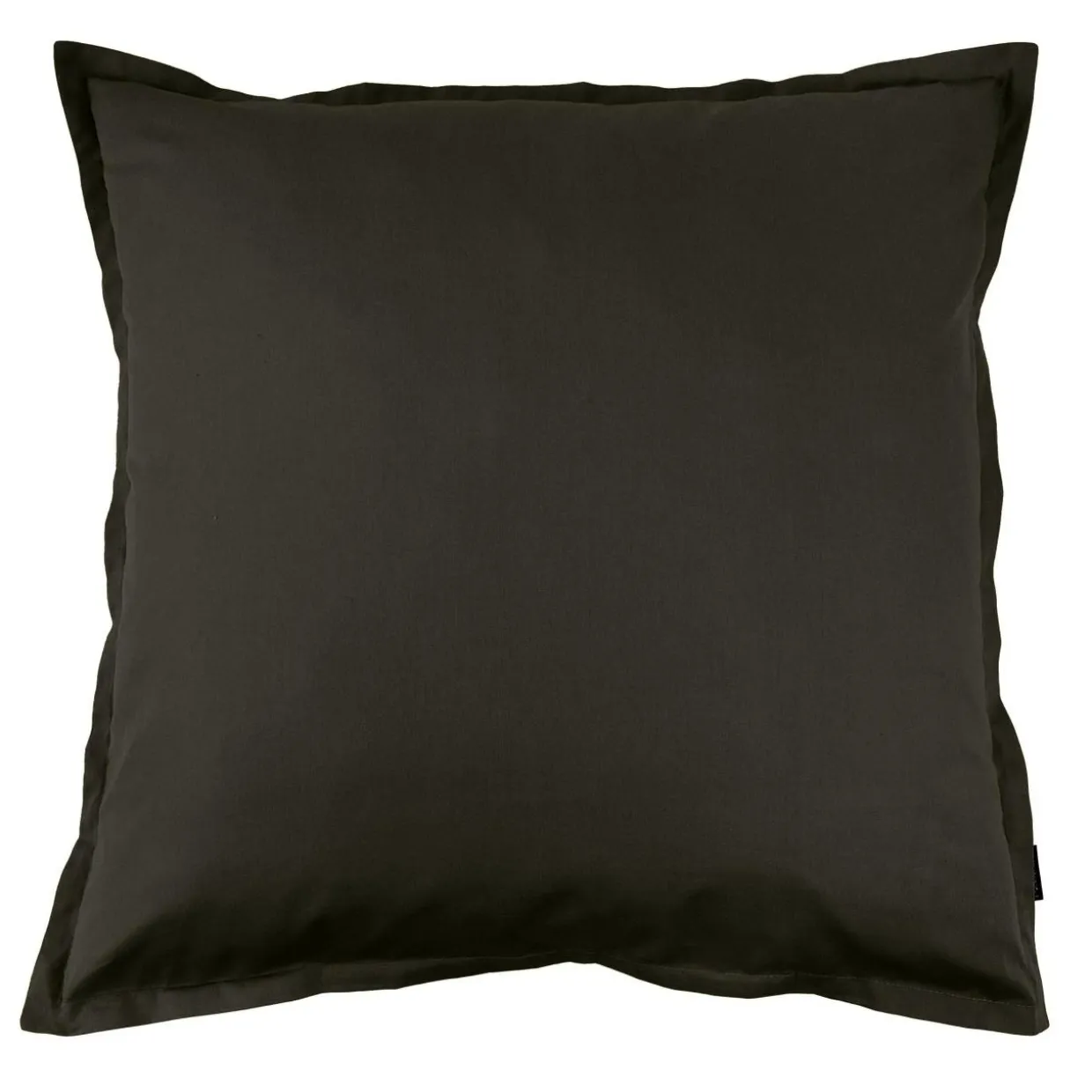 Taie d'oreiller carrée percale de coton (80 x 80 cm) Cali Noire