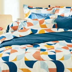 Taie d'oreiller carrée percale de coton (65 x 65 cm) Modulo Multicolore