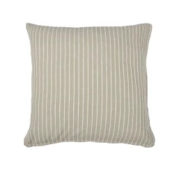 Taie d'oreiller carrée réversible coton texturé et percale (60 x 60 cm) Alice Ecru